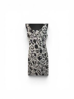 Studio 1940 Black & White Floral Sleeveless Dress Size 14
